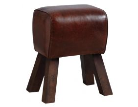 Tabouret en cuir de buffle
