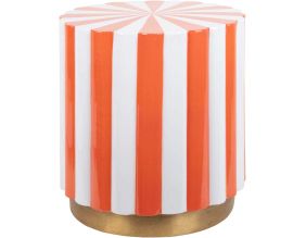Tabouret en métal Candy Swirl (Orange)