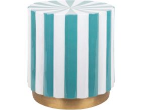 Tabouret en métal Candy Swirl (Turquoise)