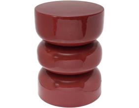 Tabouret en métal émaillé Rey (Bordeaux)