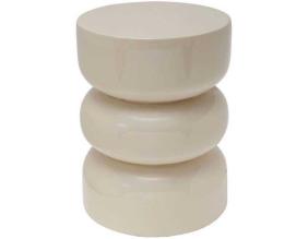 Tabouret en métal émaillé Rey (Blanc)