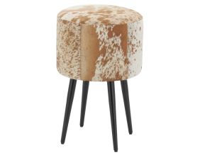 Tabouret en peau de vache