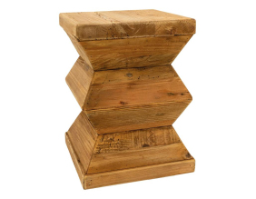 Bout de canapé totem en pin recyclé - REWOOD