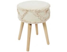 Tabouret rond pieds en pin Mirage