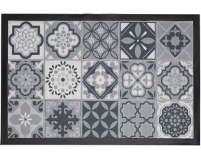 Tapis en PVC imprimé carreaux de ciment 40 x 60 cm