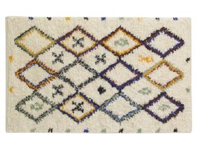 Tapis berbère en laine et coton tuftés multicolores (Losanges)