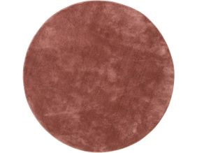 Tapis en coton et polyester effet viscose Rose Undra (Diamètre 200 cm)