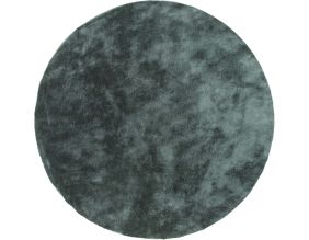 Tapis en coton et polyester effet viscose vert Undra (Diamètre 200 cm)