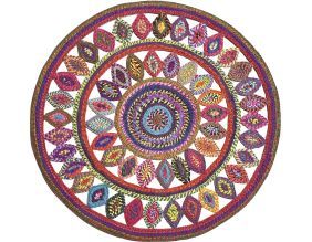 Tapis en coton recyclé Bowey (120 cm)
