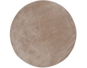 Tapis effet viscose beige Undra (Diamètre 200 cm)