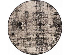 Tapis extérieur rond en polypropylène Catania 200 cm (Noir)