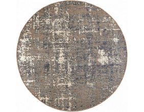 Tapis extérieur rond en polypropylène Catania 200 cm (Gris)
