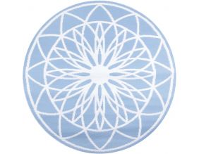 Tapis extérieur rond en polypropylène Fairytale (Bleu clair)