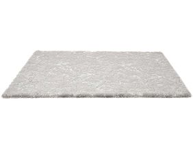Tapis imitation fourrure argentée 120 x 170 cm