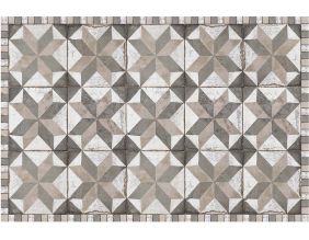 Tapis intérieur carreaux de ciment étoiles effet usé