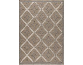 Tapis intérieur extérieur aspect jute bleu Tulum 9041 (90 x 67 cm)