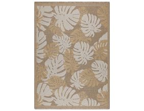 Tapis intérieur extérieur aspect jute jaune Tulum 9062 (90 x 67 cm)