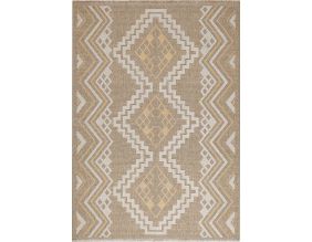 Tapis intérieur extérieur aspect jute jaune Tulum (90 x 67 cm)