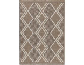 Tapis intérieur extérieur aspect jute marron Tijuana 9048 (90 x 67 cm)
