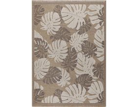 Tapis intérieur extérieur aspect jute marron Tulum 9062 (90 x 67 cm)