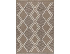 Tapis intérieur extérieur aspect jute marron Tulum 9048 (90 x 67 cm)