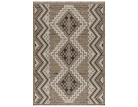 Tapis intérieur extérieur aspect jute noire Tijuana 9054 (90 x 67 cm)