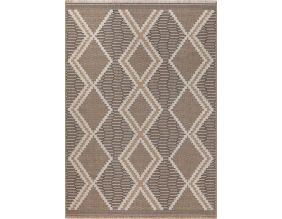 Tapis intérieur extérieur aspect jute noire Tulum 9048 (90 x 67 cm)