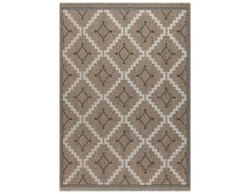 Tapis intérieur extérieur aspect jute noire Tulum 9041 (90 x 67 cm)