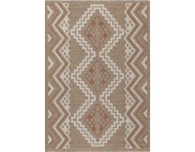 Tapis intérieur extérieur aspect jute terracotta Tulum 9054 (90 x 67 cm)