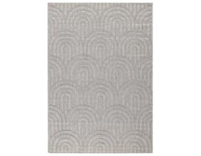 Tapis intérieur extérieur en polypropylène Fira 985 gris (300 x 80 cm)