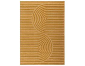Tapis intérieur extérieur en polypropylène Fira 986 jaune (290 x 200 cm)
