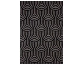 Tapis intérieur extérieur en polypropylène Fira 985 noir (150 x 80 cm)