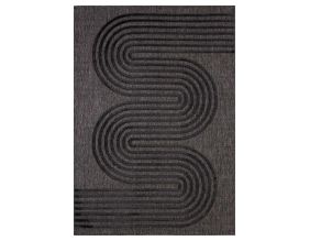 Tapis intérieur extérieur en polypropylène Fira 987 noir (300 x 80 cm)