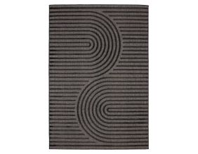Tapis intérieur extérieur en polypropylène Fira 986 noir (290 x 200 cm)