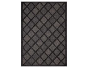 Tapis intérieur extérieur en polypropylène Fira 991 noir (230 x 160 cm)