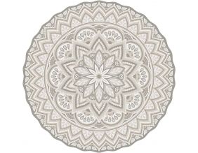 Tapis intérieur extérieur en vinyle Mandala (145 cm)