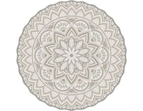 Tapis intérieur extérieur en vinyle Mandala (145 cm)