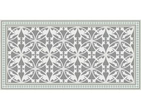 Tapis intérieur extérieur en vinyle carreaux de ciment feuilles (140 x 70 cm)