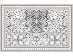 Tapis intérieur extérieur en vinyle carreaux marocains (90 x 60 cm)