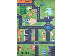 Tapis intérieur à poils courts Alix 738 vert (160 x 230 cm)