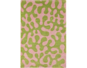 Tapis intérieur à poils longs Swing 384 vert (160 x 230 cm)