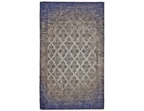 Tapis jacquard bleu (110 cm)