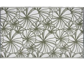 Grand tapis de jardin réversible 242,5 x 150 cm (Motif floral)