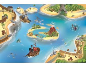 Tapis de jeu intérieur Pirate 150x100cm