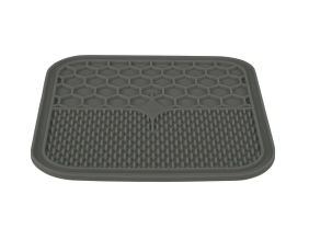 Tapis à lécher pour chien en silicone 30 x 30 cm (Gris)