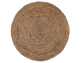 Tapis rond en jute et coton Elliot 160 cm (Carbone)
