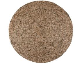 Tapis rond en jute et coton Elliot 160 cm (Fougère)