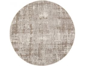 Tapis rond en polypropylène couleur naturel Catania