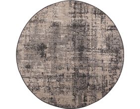 Tapis rond en polypropylène gris Catania