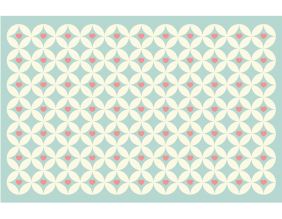 Tapis en vinyle carreaux de ciment Coeur (90 x 60 cm)